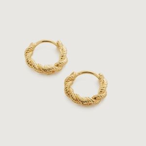 Corda Huggie Earrings 18ct Gold Plated Vermeil